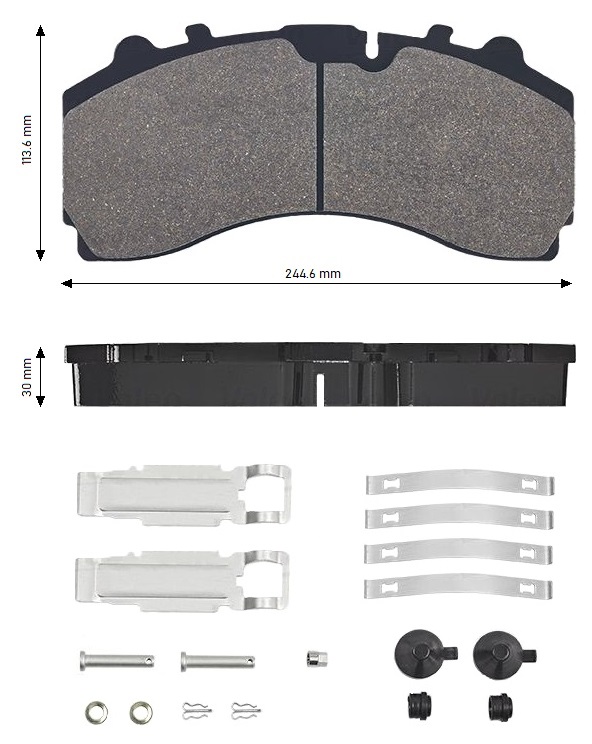 [WVA 29246] Brake Pads Front axle, MP4/MP5, Antos, Arocs