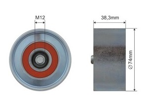 Deflection/Guide Pulley, FH16/FM9/FMX